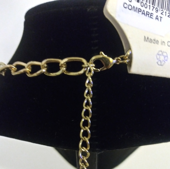 Statement necklace chunky Carol red orange - Picture 4 of 6